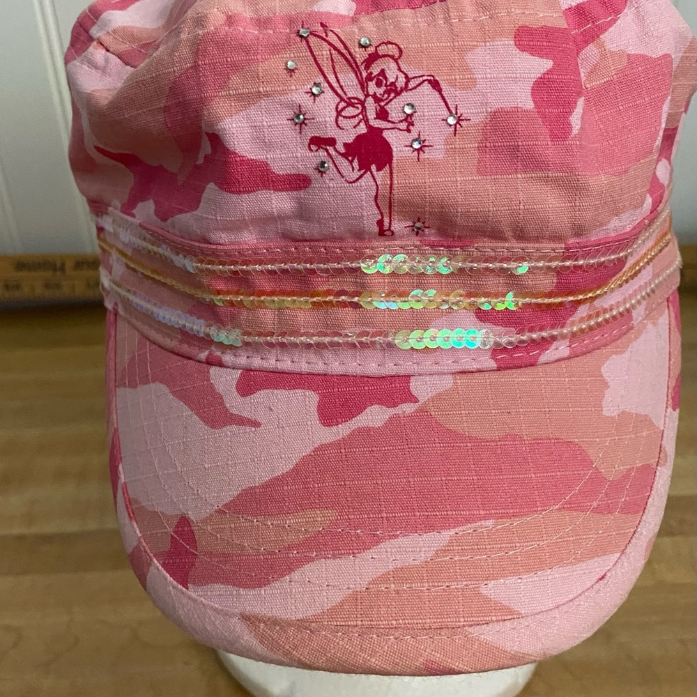 Preowned Kids “Disneyland Resorts” TinkerBell Hat/Cap. Pink. Non-Adjustable